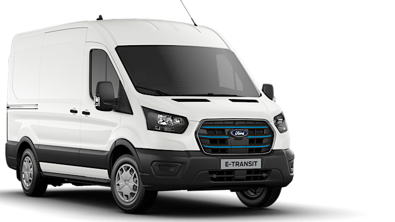 Ford E-Transit in white