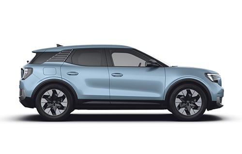 Un Ford Explorer eléctrico azul.