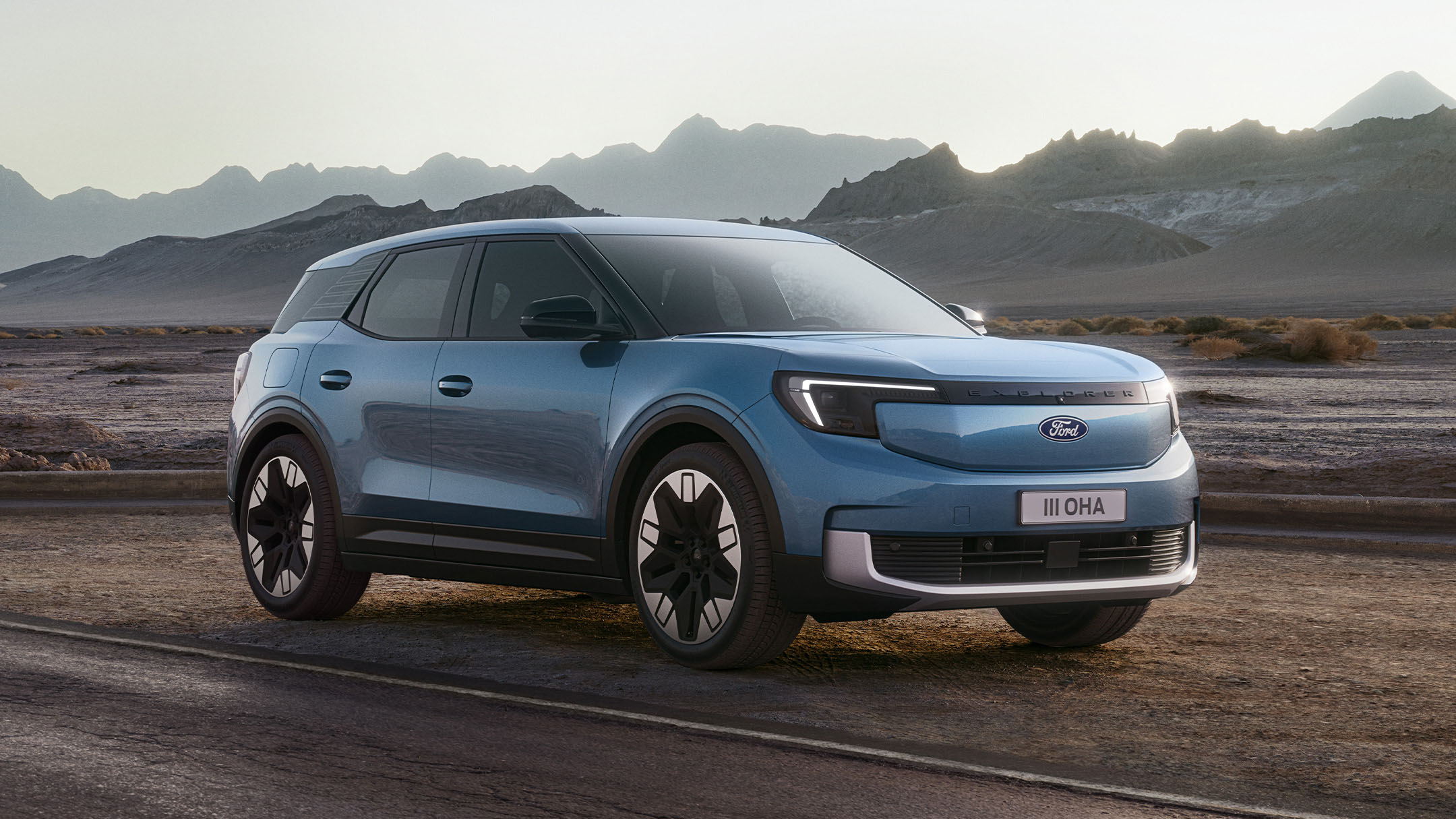 Coche eléctrico azul