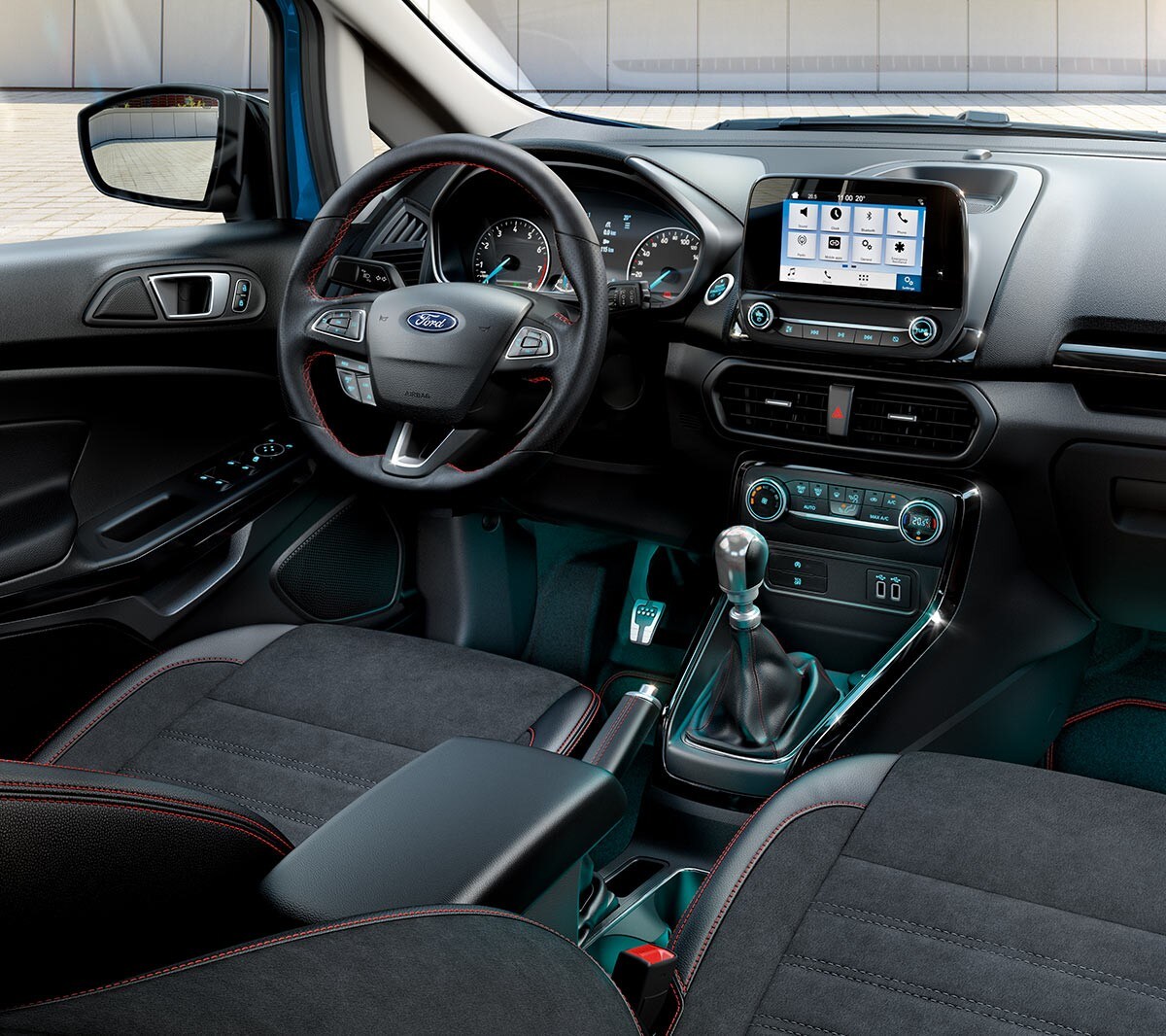 Parte delantera interior del Ford EcoSport
