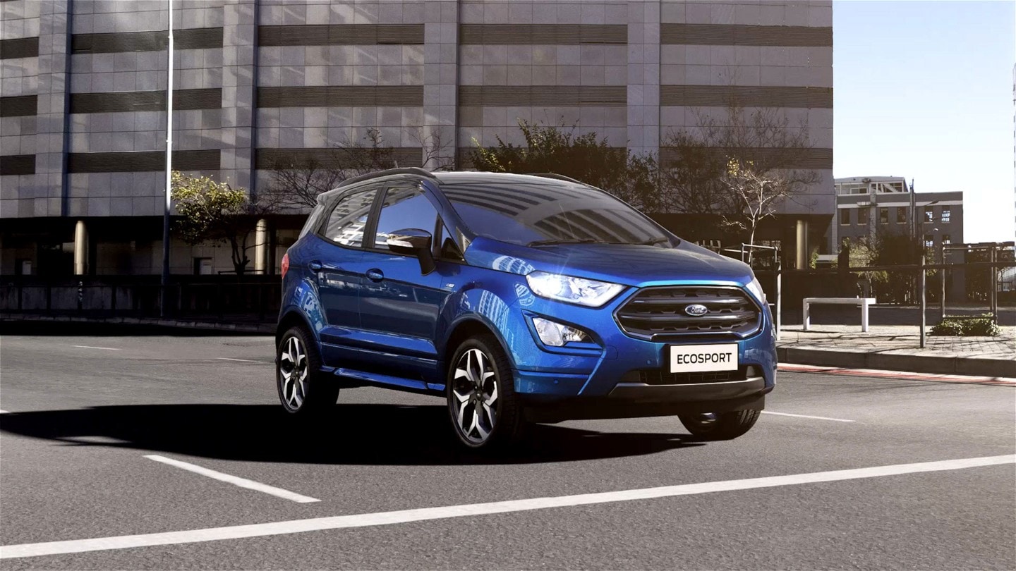 Exterior del Ford EcoSport ST-Line en Azul