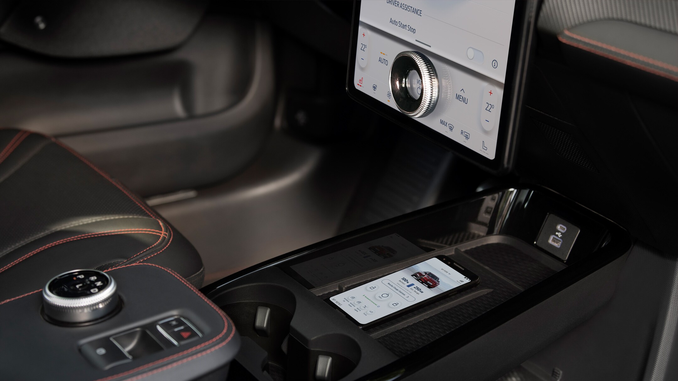 Carga inalámbrica de dispositivos Mustang Mach-E 