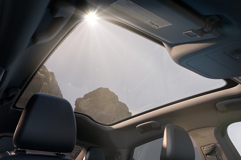 Techo panorámico de SUV eléctrico