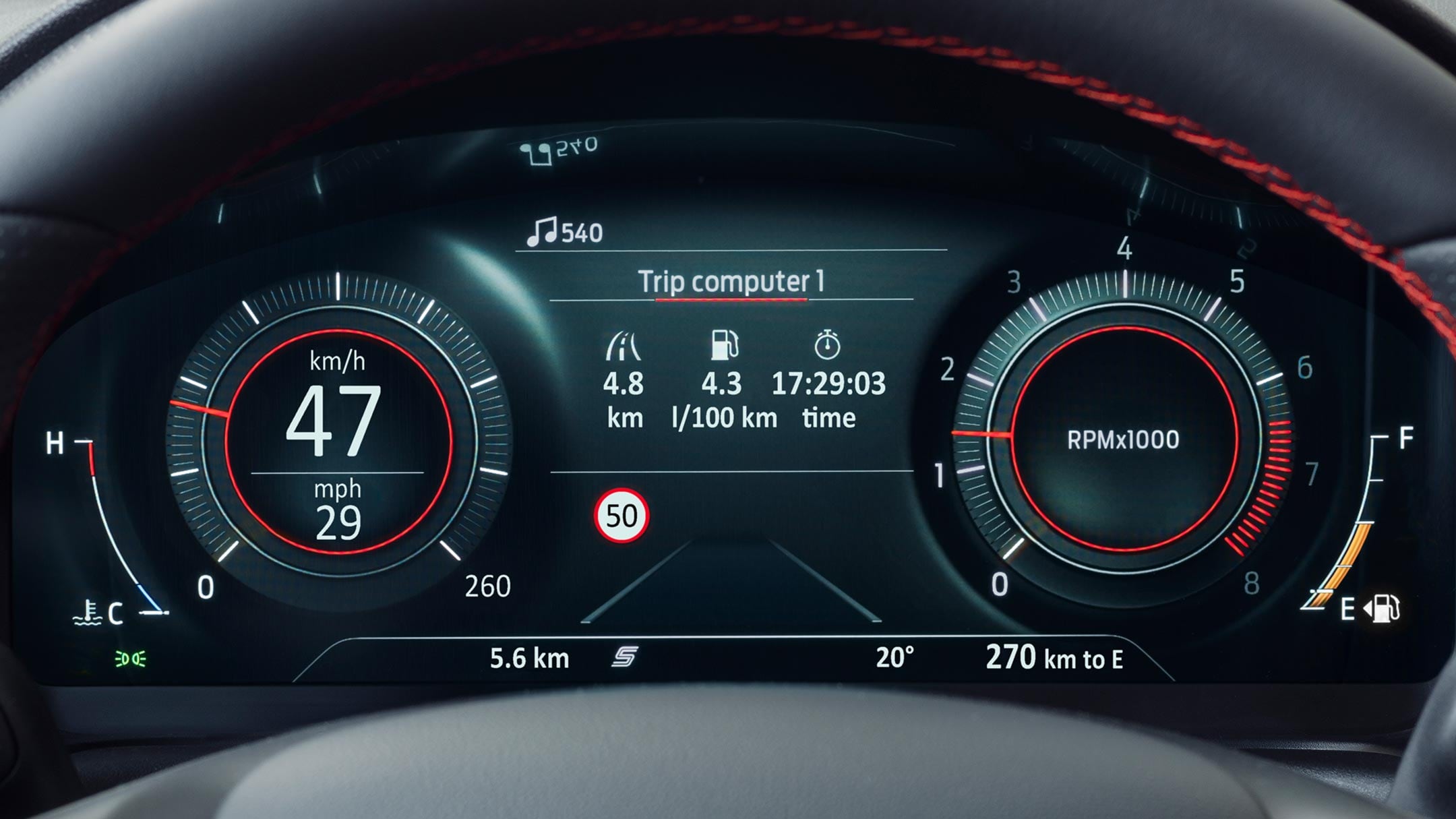 Panel de instrumentos digital del Ford Puma