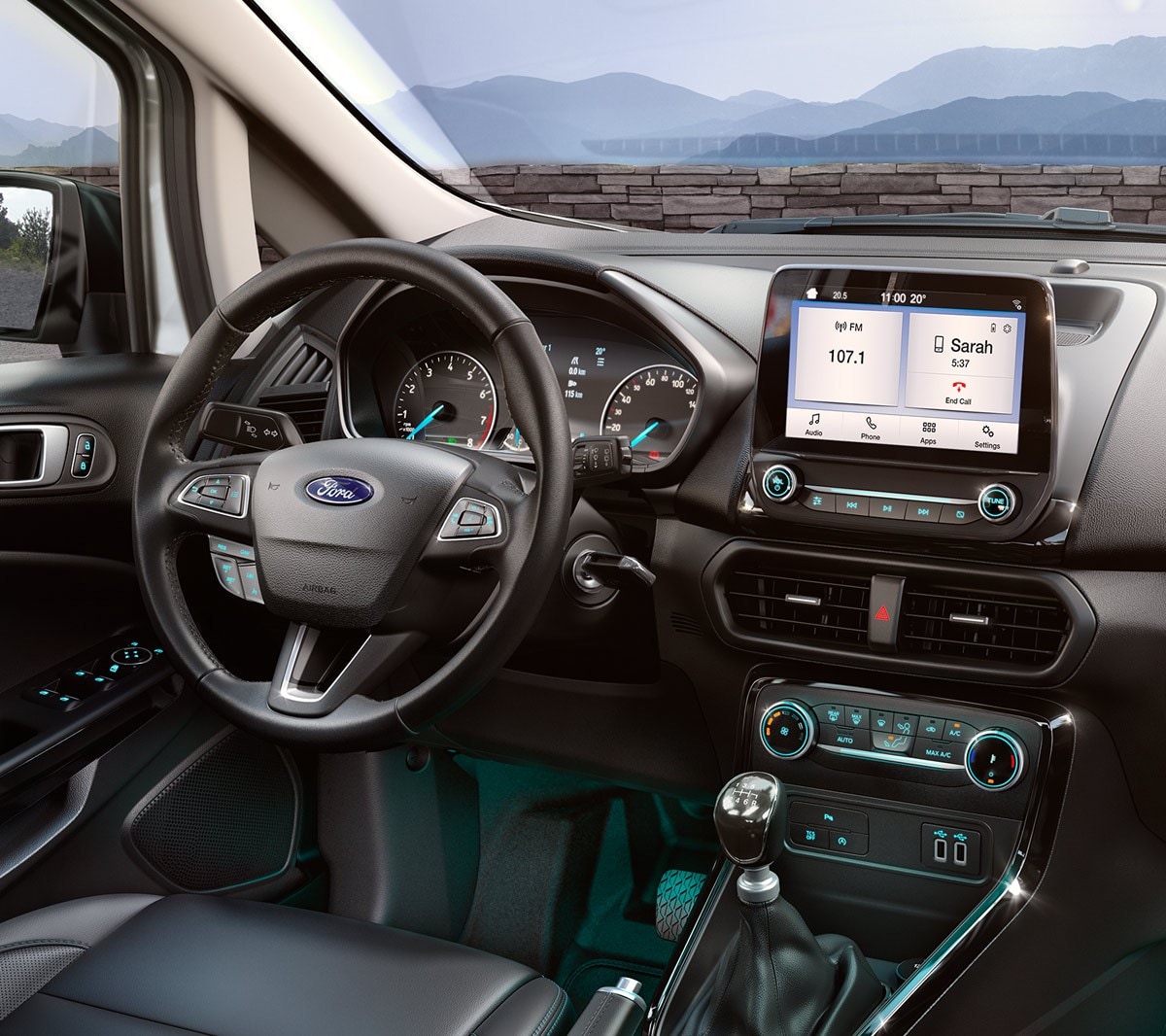 Interior del Ford EcoSport Active con SYNC 3