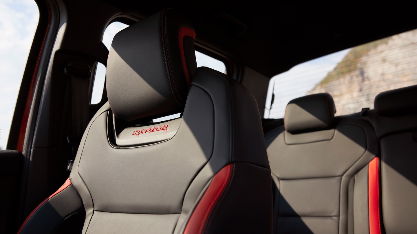 New Ford Ranger Raptor interior seat view