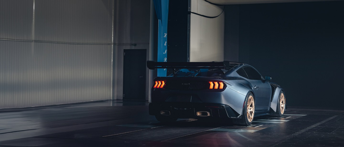 Ford Mustang GT Daytona driving in tunnel