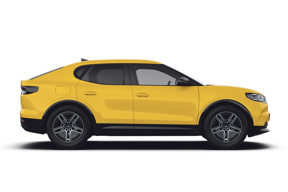 Ford Capri amarillo, parte de la gama de vehículos SUV de Ford.