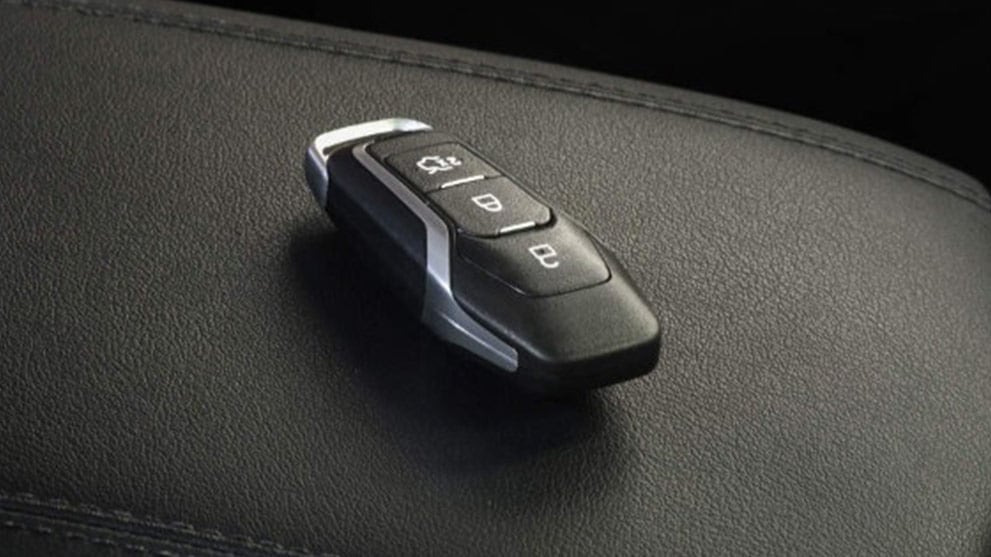 Ford KeyFree fob on the handrest