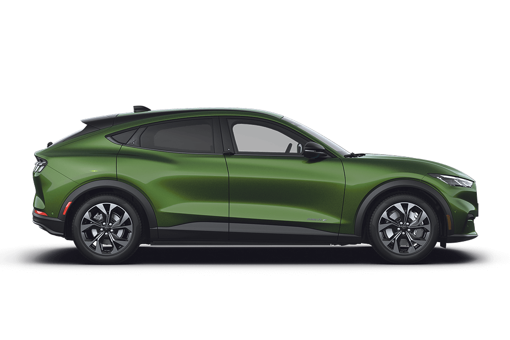 Perfil lateral de un Mustang Mach-E