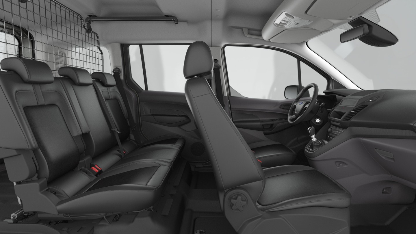 Ford Transit Connect Kombi interior con asientos delanteros y traseros