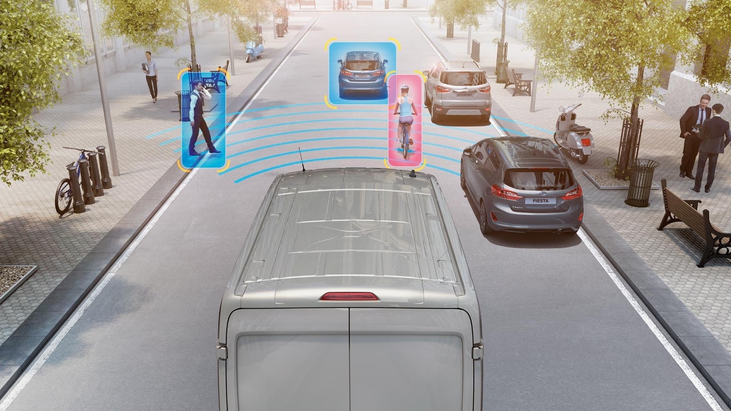 Pre-collision assist demonstrative graphics