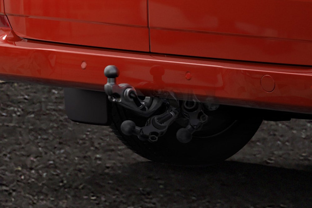 A detail view on tow bar of All-New Ford Transit Connect 