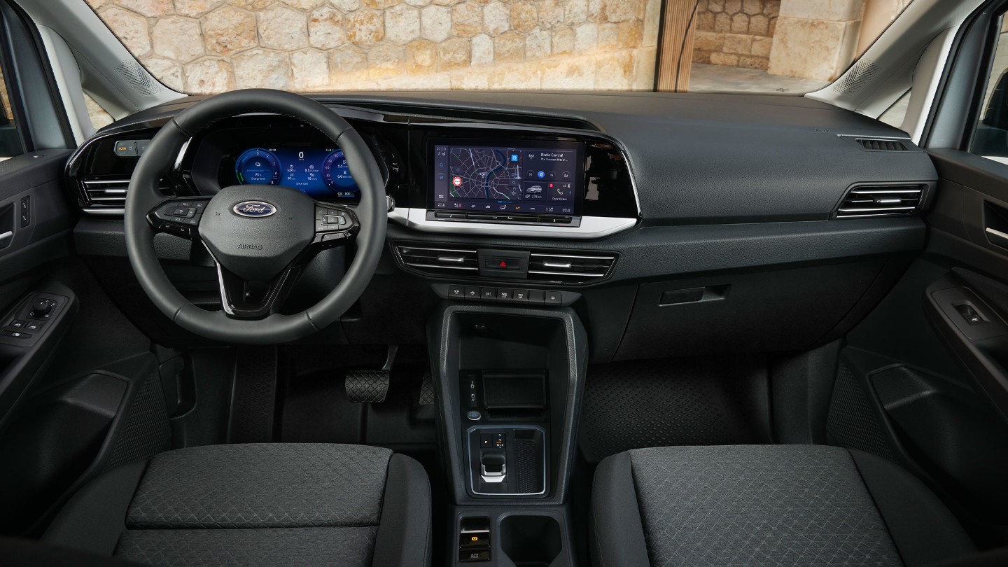 Interior delantero furgoneta comercial
