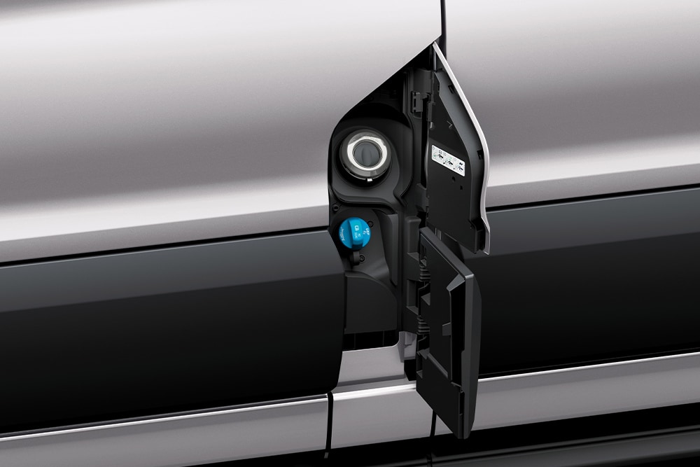 Sistema de repostaje de combustible Easy Fuel sin tapa de la Ford Transit Kombi.