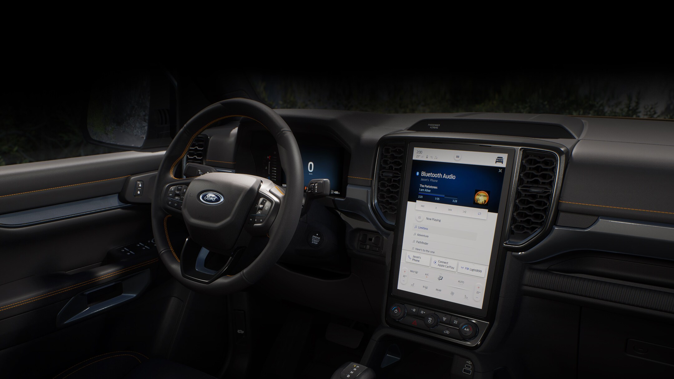 Ranger Wildtrak interior cabin view