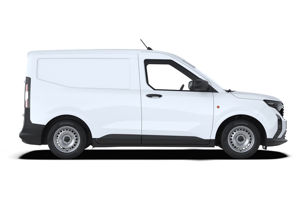 White Ford Transit Courier Van side view