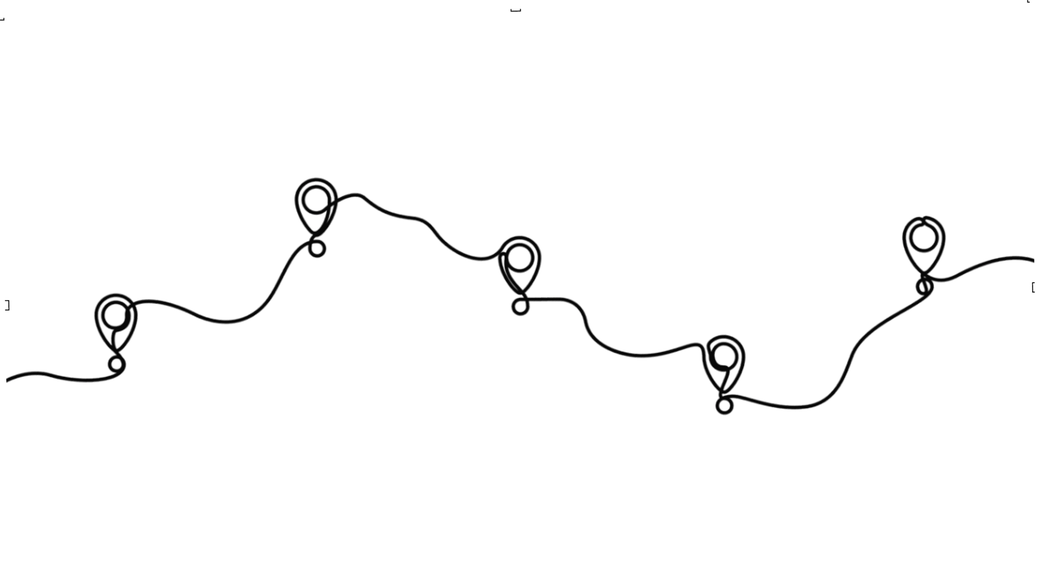 Model of connected points on the road